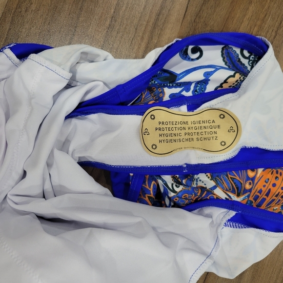 FRCHAL Women's V Neck One Piece Swimsuit Floral Bathing Suit Size S - Picture 9 of 11